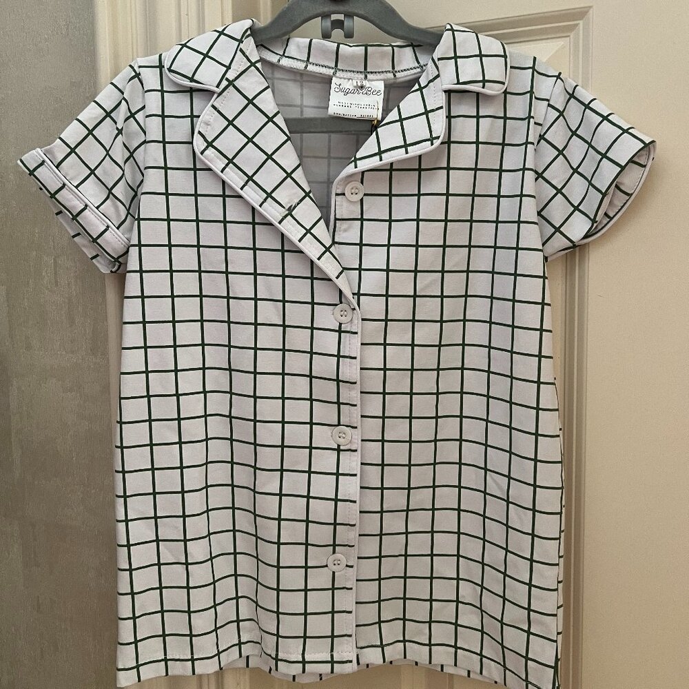 Sugar Bee Farmhouse Check Pajama Set